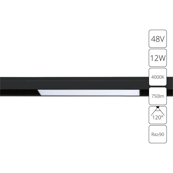 Магнитный трековый светильник Arte Lamp Linea A4632PL-1BK | Дом Декора