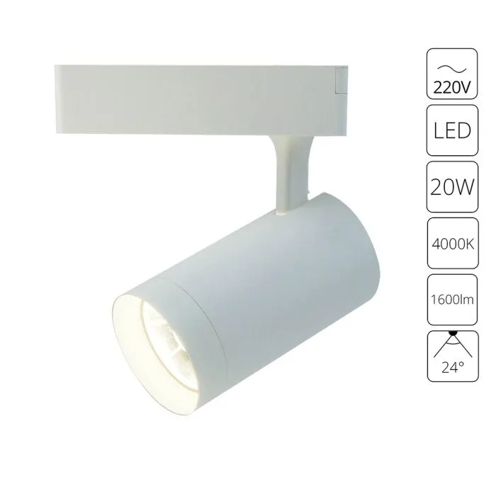 Трековый светильник Arte Lamp SOFFITTO A1720PL-1WH | Дом Декора