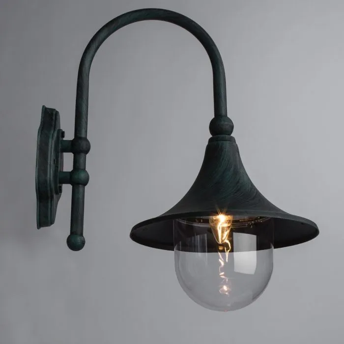 Уличный настенный светильник Arte Lamp MALAGA A1082AL-1BG | Дом Декора