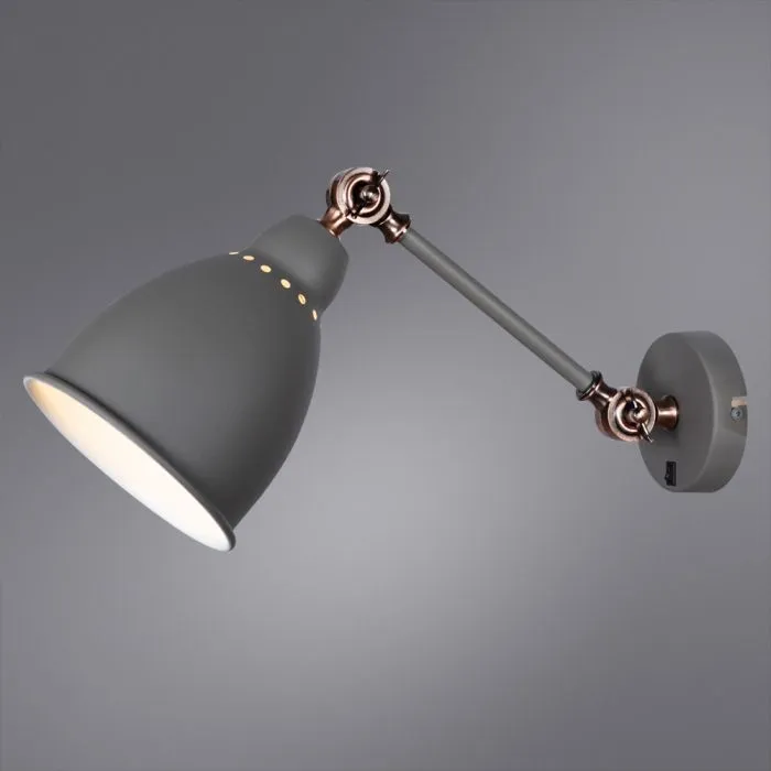 Бра Arte Lamp BRACCIO A2054AP-1GY | Дом Декора