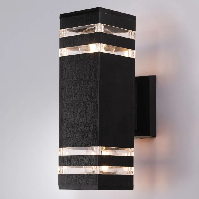 Уличный настенный светильник Arte Lamp HADAR A4421AL-2BK | Дом Декора