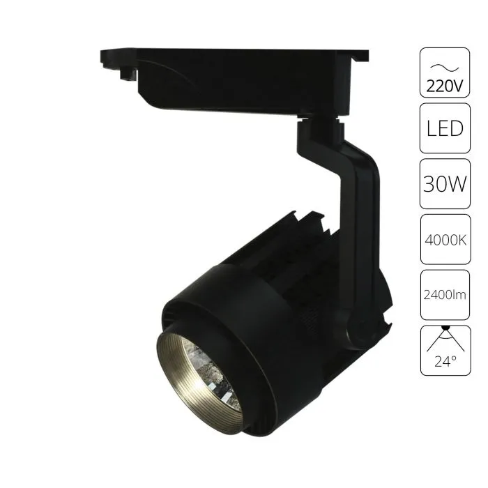 Трековый светильник Arte Lamp VIGILE A1630PL-1BK | Дом Декора