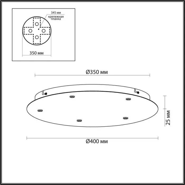 5054/KB ODL База потолочная IP20 PENDANT | Дом Декора
