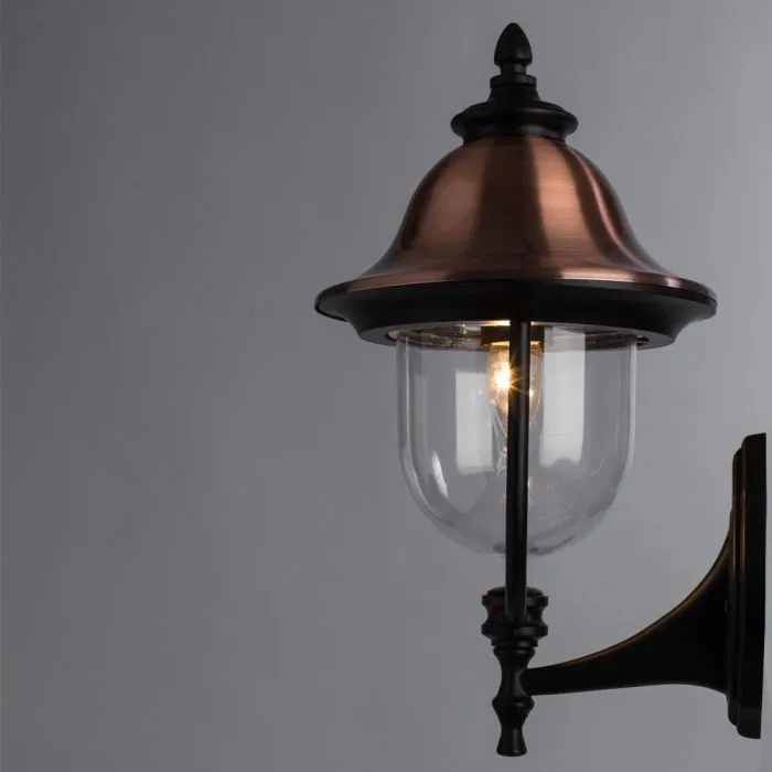 Уличный настенный светильник Arte Lamp BARCELONA A1481AL-1BK | Дом Декора