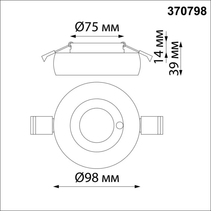 370798 NT Светильник GU10 50Вт 220В IP44 SPOT | Дом Декора