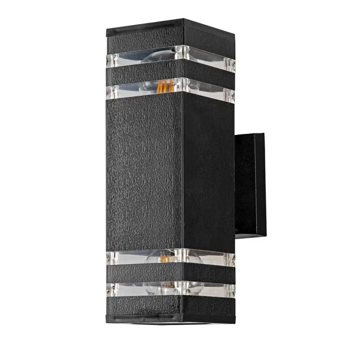 Уличный настенный светильник Arte Lamp HADAR A4421AL-2BK | Дом Декора