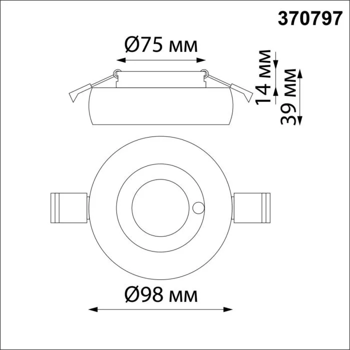 370797 NT Светильник GU10 50Вт 220В IP44 SPOT | Дом Декора
