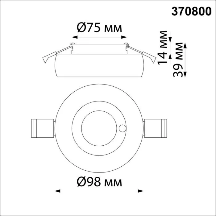370800 NT Светильник GU10 50Вт 220В IP44 SPOT | Дом Декора