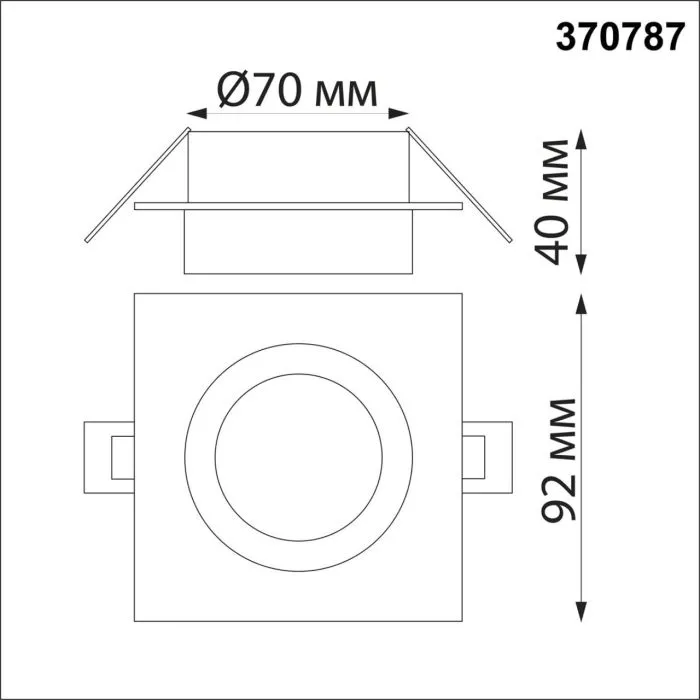 370787 NT Светильник GU10 9Вт 220В IP44 SPOT | Дом Декора