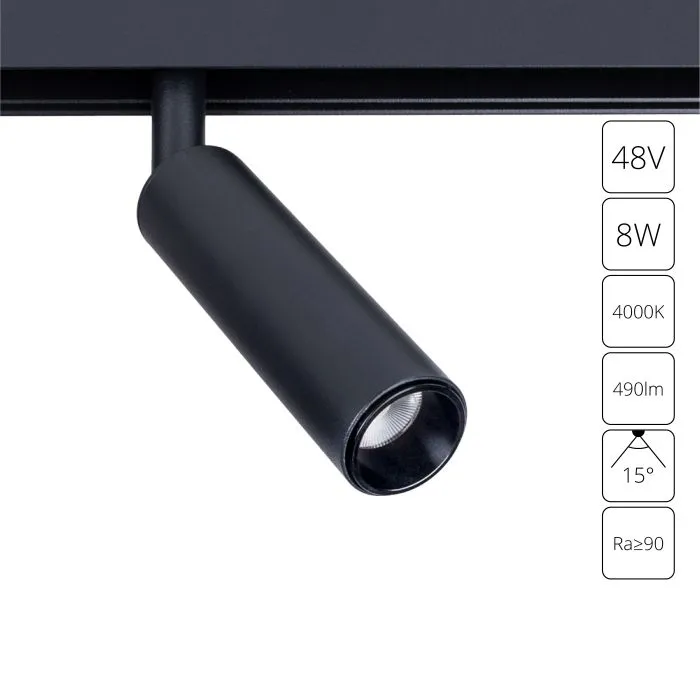 Магнитный трековый светильник Arte Lamp Linea A4630PL-1BK | Дом Декора