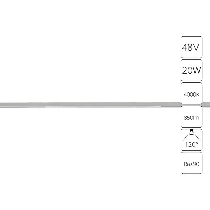 Магнитный трековый светильник Arte Lamp OPTIMA A7264PL-1WH | Дом Декора