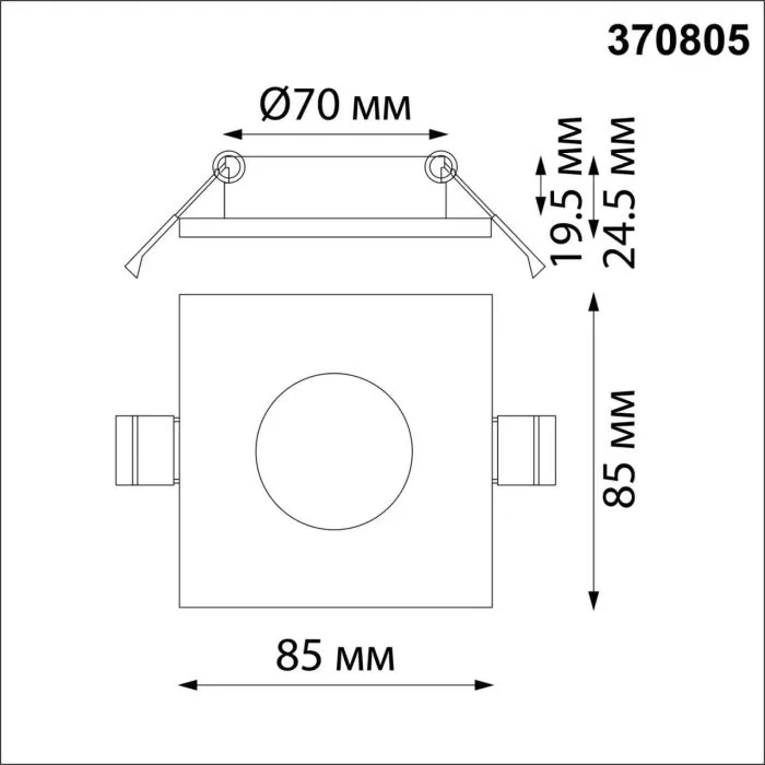 370805 NT Светильник GU10 50Вт 220В IP44 SPOT | Дом Декора