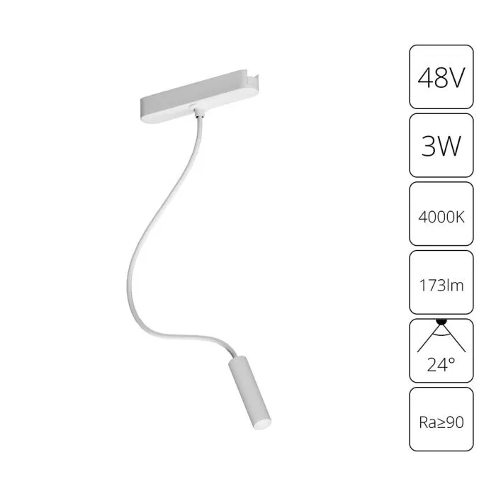Магнитный трековый светильник Arte Lamp RAPID A6162PL-1WH | Дом Декора