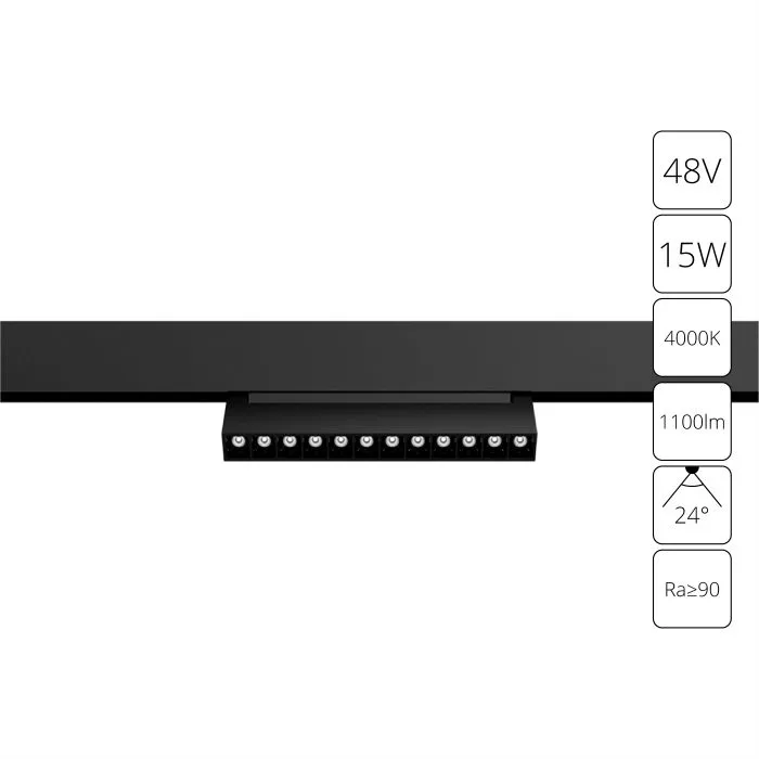 Магнитный трековый светильник Arte Lamp LINEA A4638PL-1BK | Дом Декора