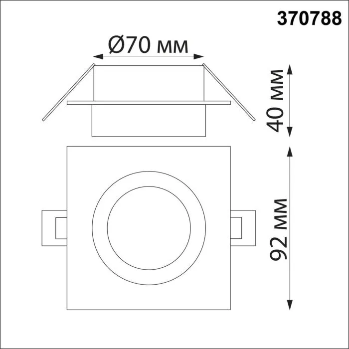 370788 NT Светильник GU10 9Вт 220В IP44 SPOT | Дом Декора