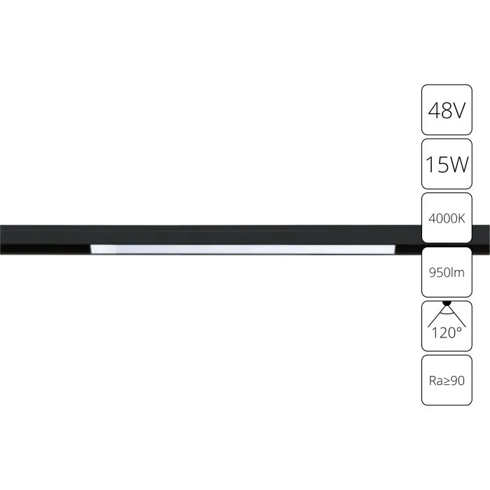 Магнитный трековый светильник Arte Lamp Linea A4633PL-1BK | Дом Декора